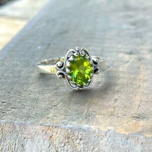 Silver Peridot Ring